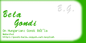 bela gondi business card